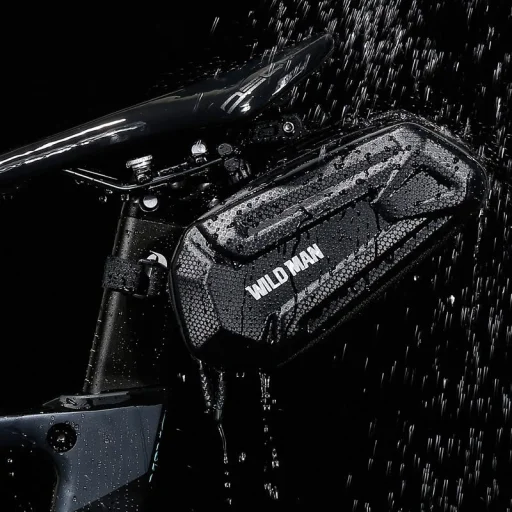 WILDMAN kerékpár alatti nyereg alatti utazótáska cipzárral 1,2L XT7 fekete - 3