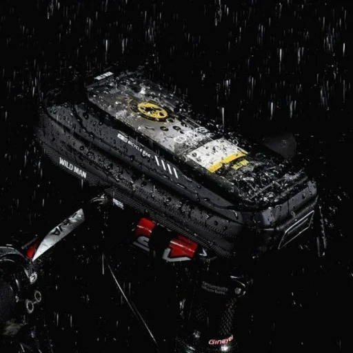 WILDMAN utazótáska kerékpár kormányra cipzárral 0,5L (4 "- 7") X3 fekete - 5