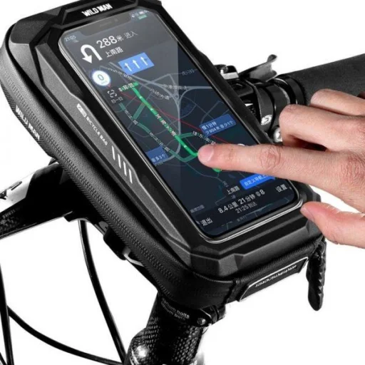 WILDMAN utazótáska kerékpár kormányra cipzárral 0,5L (4 "- 7") X3 fekete - 8