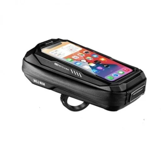 WILDMAN utazótáska kerékpár kormányra cipzárral 0,5L (4 "- 7") X3 fekete - 1