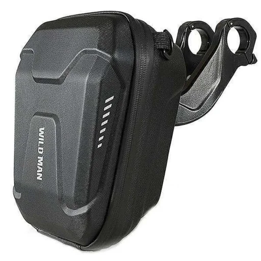 WILDMAN utazótáska kerékpár kormányra cipzárral 3L E8 fekete - 2