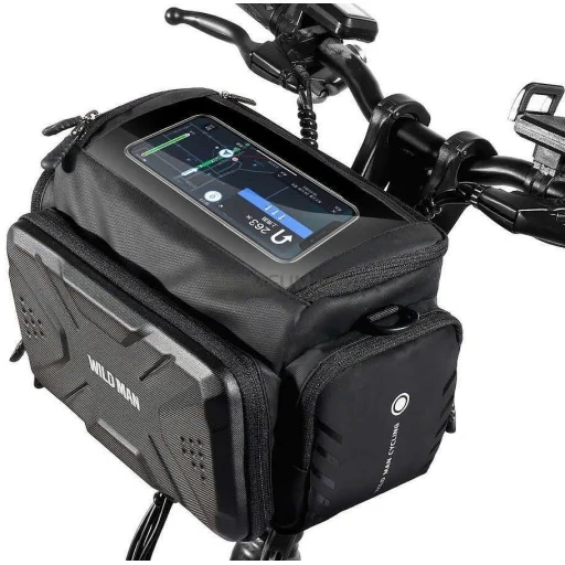 WILDMAN utazótáska kerékpár kormányra cipzárral 4L GS6 fekete - 3
