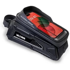 WILDMAN kerékpárvázra szerelhető utazótáska cipzárral 2L (4 "- 7") M30 fekete,