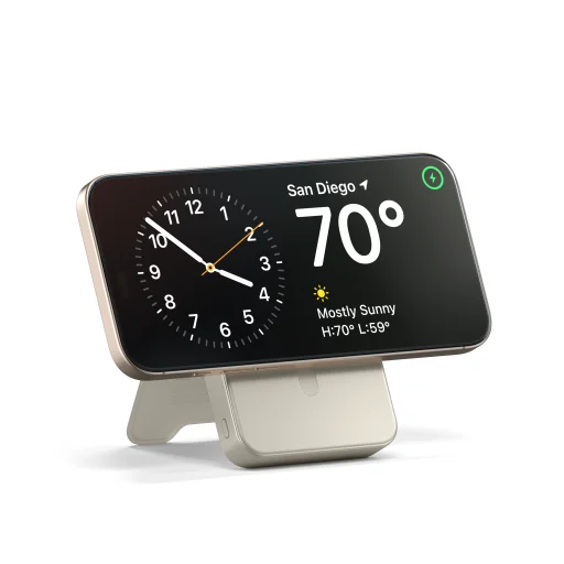 Satechi Qi2 10K Magsafe Powerbank állvánnyal - Homokszínű - 12