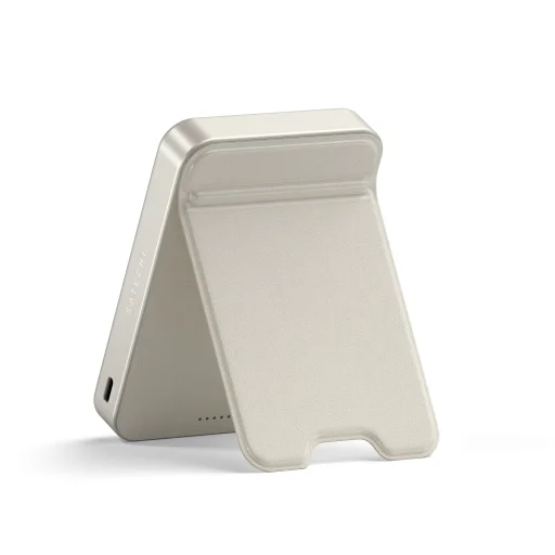 Satechi Qi2 10K Magsafe Powerbank állvánnyal - Homokszínű - 9