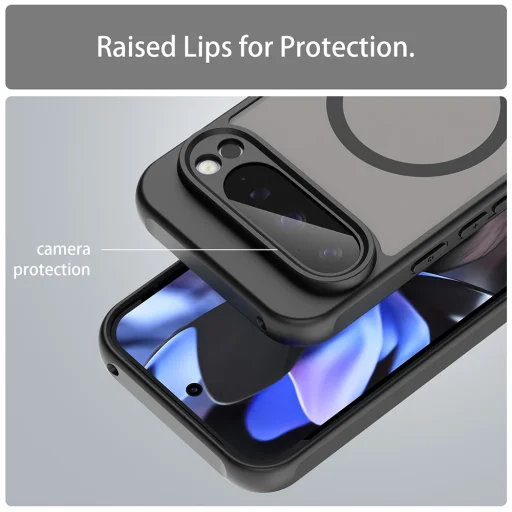  Techsuit - HaloFrost II MagSafe - Google Pixel 9 Pro - Fekete tok - 6