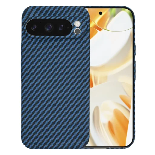  Techsuit - Karbonit Szálhéj - Google Pixel 9 Pro - Ciánkék tok - 1
