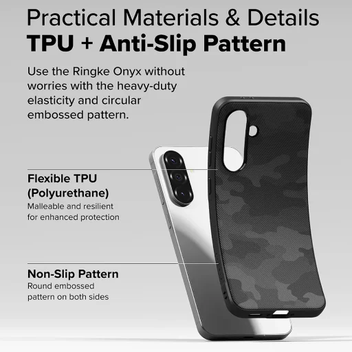  Samsung Galaxy A36 5G / A56 5G Fekete Terepmintás Ringke Onyx Design tok - 5