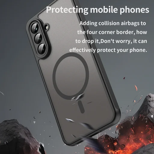  Techsuit - HaloFrost II MagSafe - Samsung Galaxy A36 5G - Fekete tok - 5