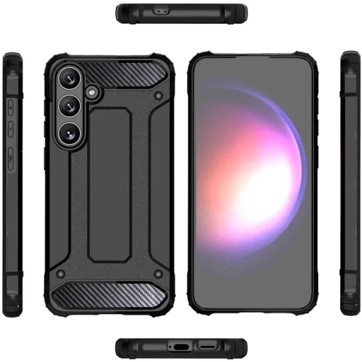  Techsuit - Hibrid Páncél - Samsung Galaxy S25 Plus - Fekete tok - 4