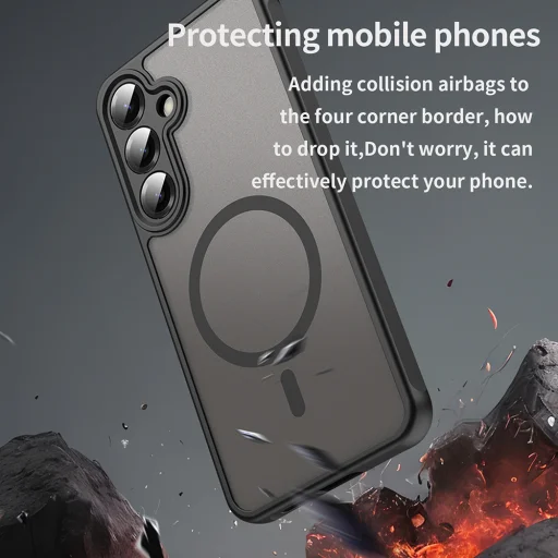  Techsuit - HaloFrost II MagSafe - Samsung Galaxy S25 Plus - Fekete tok - 6