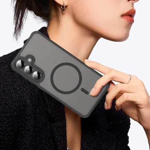  Techsuit - HaloFrost II MagSafe - Samsung Galaxy S25 Plus - Fekete tok - 7