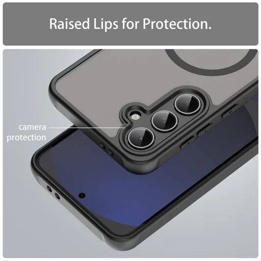  Techsuit - HaloFrost II MagSafe - Samsung Galaxy S24 FE - Fekete tok - 3