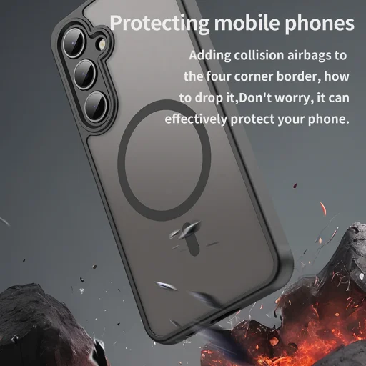  Techsuit - HaloFrost II MagSafe - Samsung Galaxy S24 FE - Fekete tok - 5