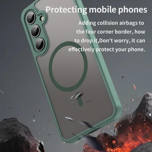  Techsuit - HaloFrost II MagSafe - Samsung Galaxy S24 FE - Zöld tok - 3