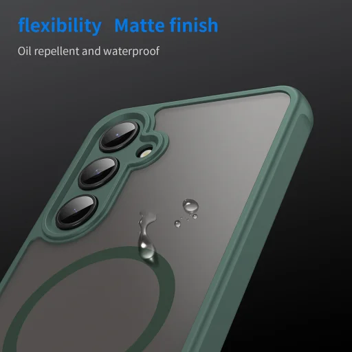 Techsuit - HaloFrost II MagSafe - Samsung Galaxy S24 FE - Zöld tok - 4