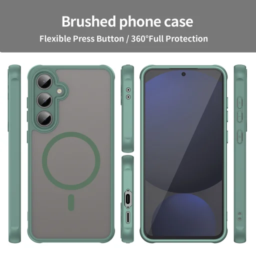  Techsuit - HaloFrost II MagSafe - Samsung Galaxy S24 FE - Zöld tok - 6