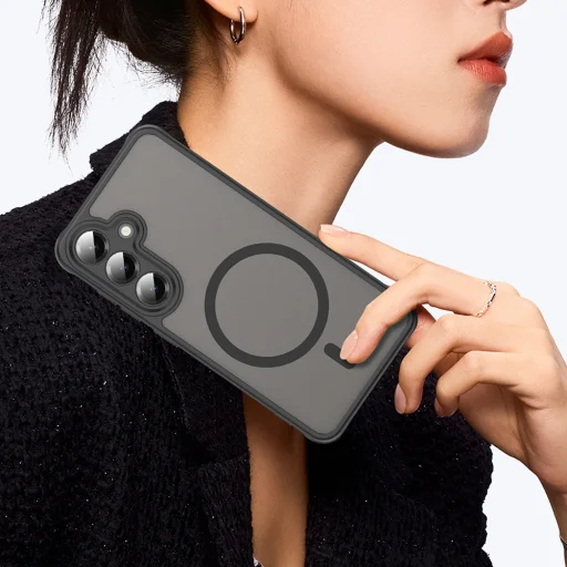  Techsuit - HaloFrost II MagSafe - Samsung Galaxy S24 - Fekete tok - 7