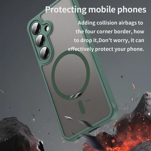  Techsuit - HaloFrost II MagSafe - Samsung Galaxy S24 - Zöld tok - 7