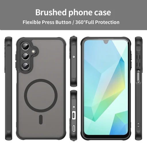  Techsuit - HaloFrost II MagSafe - Samsung Galaxy A16 4G / A16 5G - Fekete tok - 3