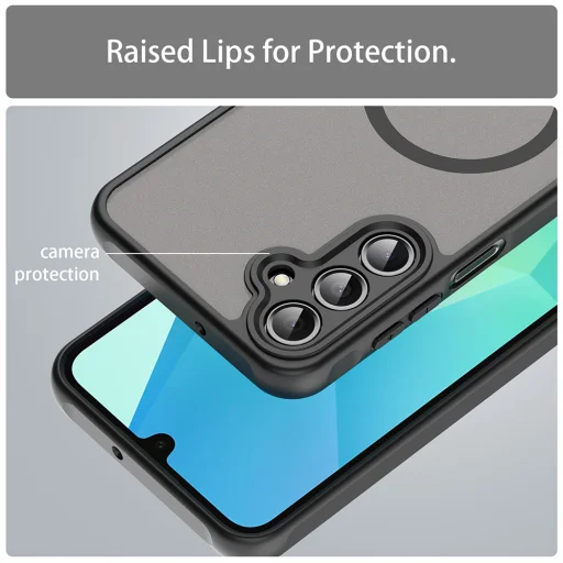  Techsuit - HaloFrost II MagSafe - Samsung Galaxy A16 4G / A16 5G - Fekete tok - 4