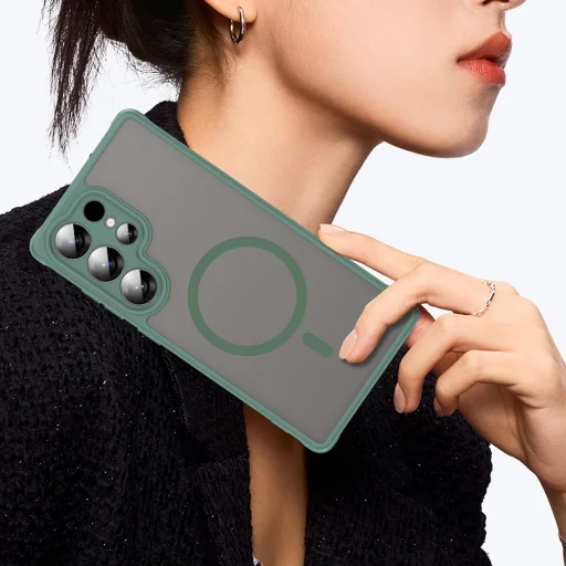  Samsung Galaxy S25 Ultra Zöld Techsuit HaloFrost II MagSafe tok - 5