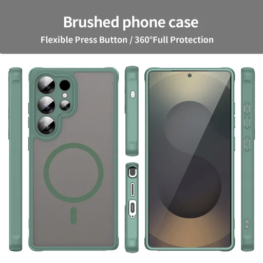  Samsung Galaxy S25 Ultra Zöld Techsuit HaloFrost II MagSafe tok - 7