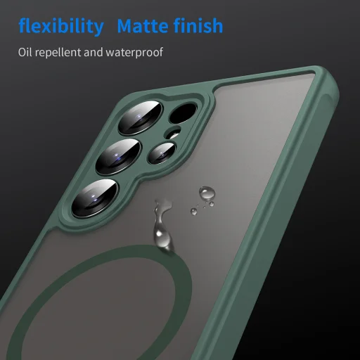  Samsung Galaxy S25 Ultra Zöld Techsuit HaloFrost II MagSafe tok - 8