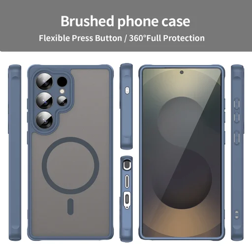  Samsung Galaxy S25 Ultra Sötétkék Techsuit HaloFrost II MagSafe tok - 4