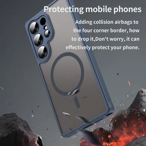  Samsung Galaxy S25 Ultra Sötétkék Techsuit HaloFrost II MagSafe tok - 5