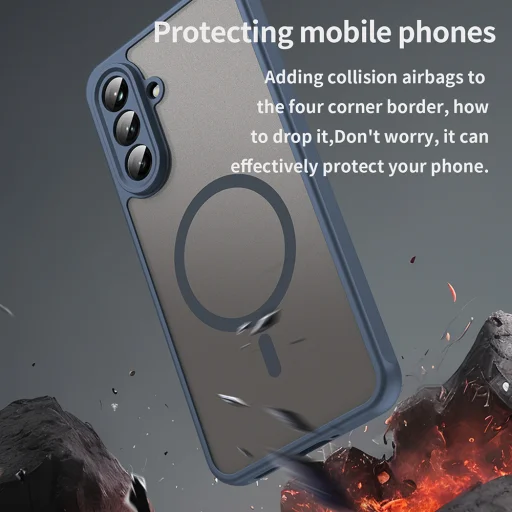  Techsuit - HaloFrost II MagSafe - Samsung Galaxy A36 5G - Tengerészkék tok - 4