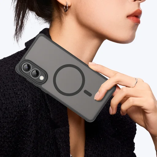  Techsuit - HaloFrost II MagSafe - Samsung Galaxy S25 Edge - Fekete tok - 5