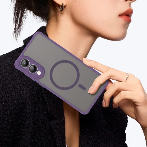  Techsuit - HaloFrost II MagSafe - Samsung Galaxy S25 Edge - Lila tok - 7