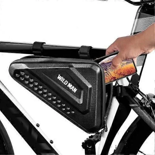 WILDMAN utazótáska a kerékpár váz alá cipzárral 2,5L ES19 fekete - 2