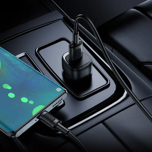 Borofone BZ34 Cloud autós töltő - USB - QC 3.0 18W fekete - 4