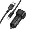 Borofone autós töltő BZ34 Cloud - USB - QC 3.0 18W Type C kábellel fekete thumbnail
