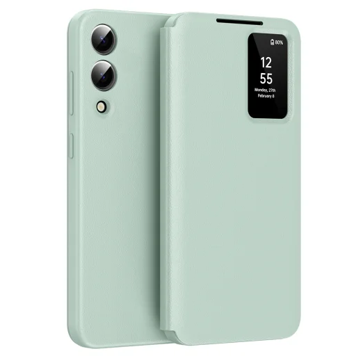  Techsuit - SmartView sorozat - Samsung Galaxy S25 Edge - Zöld tok - 1