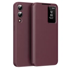  Techsuit - SmartView sorozat - Samsung Galaxy S25 Edge - Piros tok