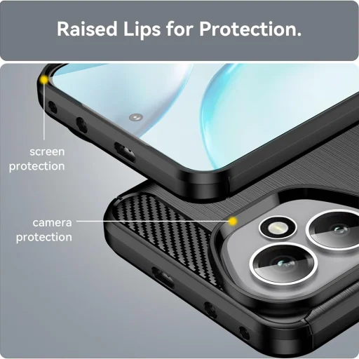 Techsuit - Szénszilikon - Honor 400 - Kék tok - 4