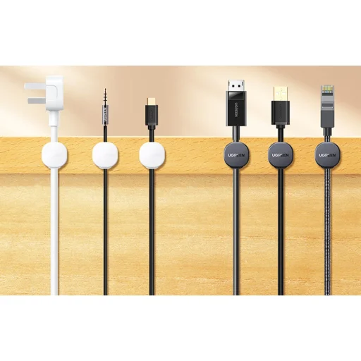 Mágneses Kábelrendező UGREEN LP886 3-Db + 3M Ragasztó (fekete) - 2