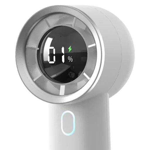 Techsuit - Kézi Ventilátor (HX130) - Digitális Kijelző, Ultra Csendes, 1200mAh - Fehér - 4