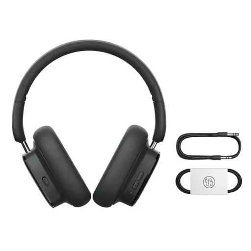 Baseus - Vezeték nélküli fejhallgató Bowie H1i (A00050402113-00) - Zajszűrő, Bluetooth 5.3 - Fekete klaszter - 11