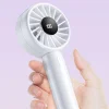 Techsuit - Mini Hordozható Kézi Ventilátor (CT-110) - LED Digitális Kijelzővel, USB Újratölthető, Nagy Sebesség - Rózsaszín thumbnail