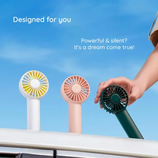  JisuLife - Prémium Hordozható Mini Ventilátor Life1 (FA20) - USB-C Újratölthető, 3 Szélsebesség, 2000mAh - Rózsaszín - 7