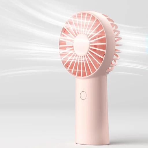  JisuLife - Prémium Hordozható Mini Ventilátor Life6 (FA20X) - USB-C Újratölthető, 3 Szélsebesség, 4000mAh - Rózsaszín - 2