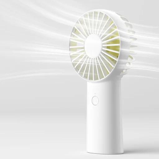  JisuLife - Prémium hordozható mini ventilátor Life6 (FA20X) - USB-C újratölthető, 3 szélerősségi fokozat, 4000mAh - Fehér - 2