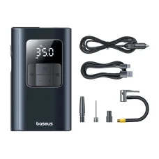  Baseus - Autókompresszor PrimeTrip VA1 (C11169001121-00) - Vezetékes és vezeték nélküli, zseblámpával, 6000mAh, power bank, 75W - Fekete