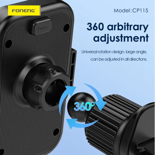 FONENG autós telefontartó gravity CP115 fekete - 4