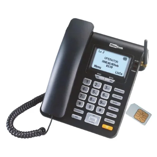 Vezetékes telefon - MAXCOM MM 28D vezetékes fekete - 1