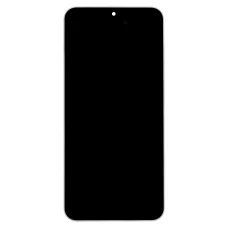 LCD kijelző + Érintőegység + Előlapi burkolat Samsung A266B Galaxy A26 5G Fehér (Szerviz csomag),